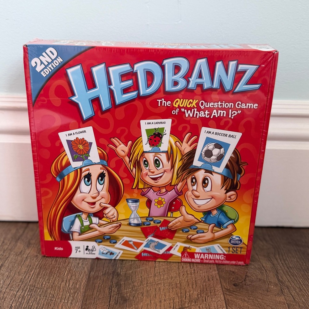 Hedbanz 2nd Edition Kids Board Game Spin Master What Am I Question Game Sealed